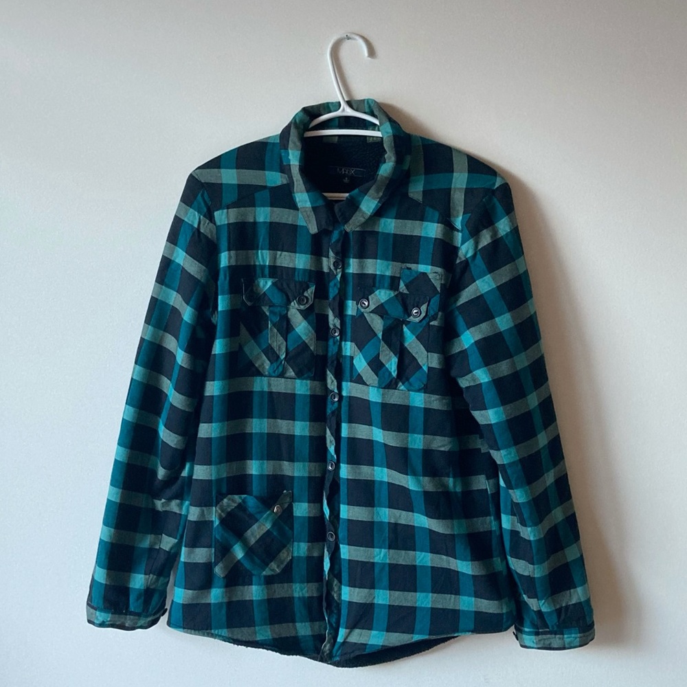 Matix Plaid Sherpa Lined Shirt/Jacket